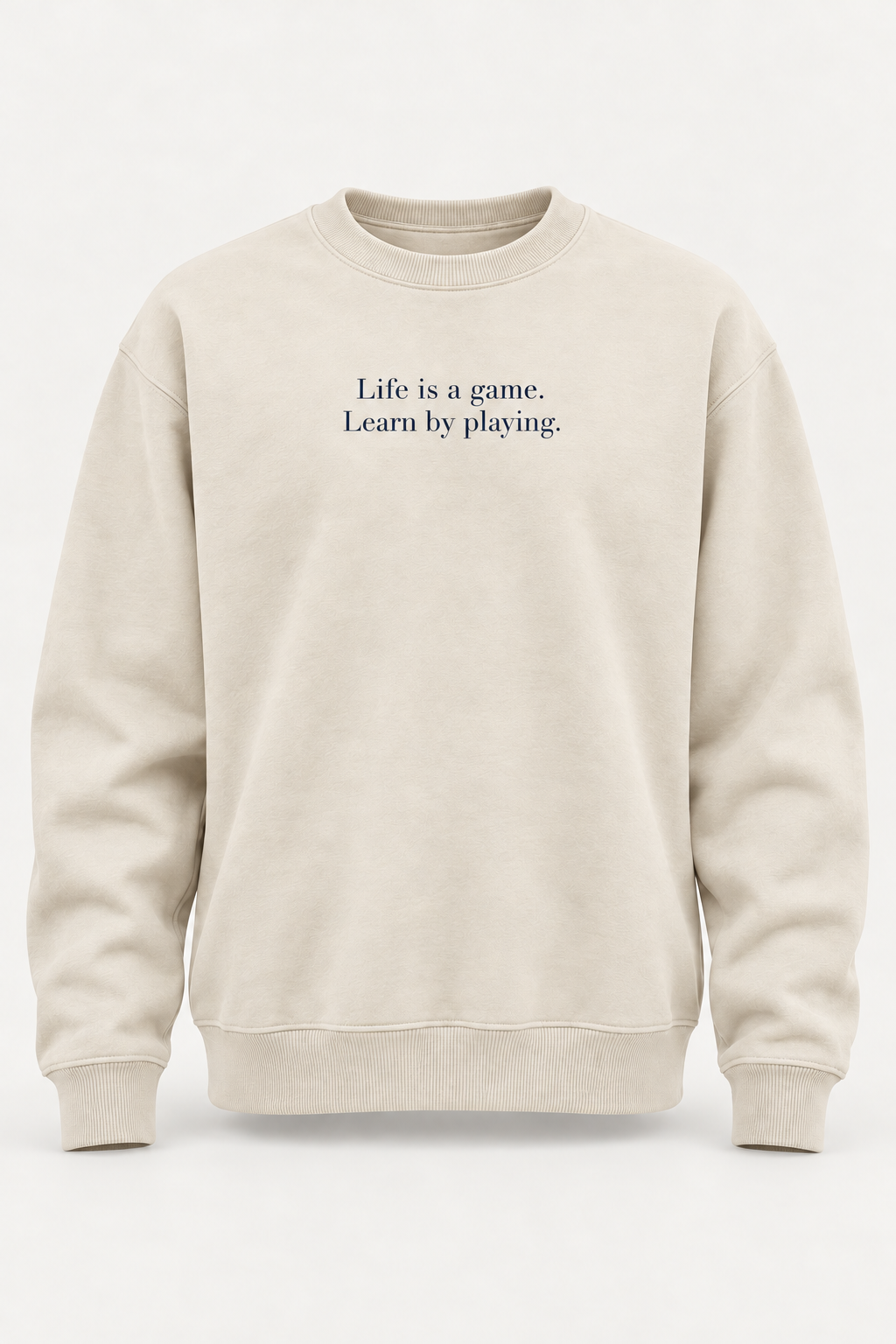 Crewneck No. 01, Cream / Navy