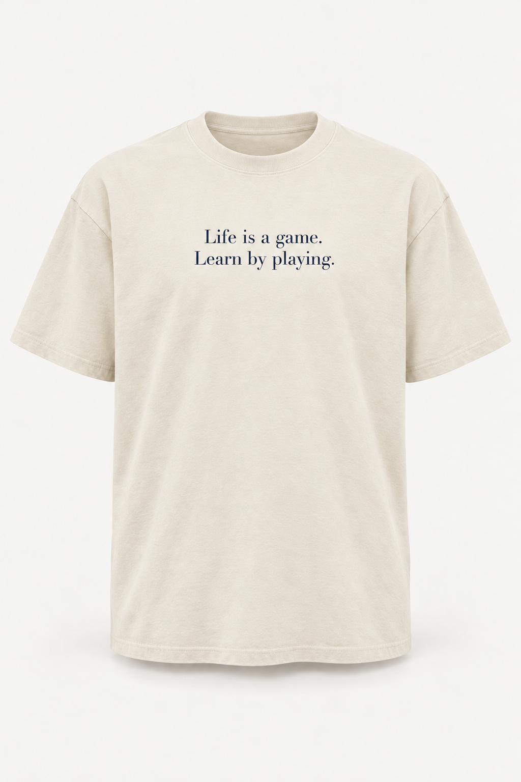 Tee No. 03, Cream / Navy