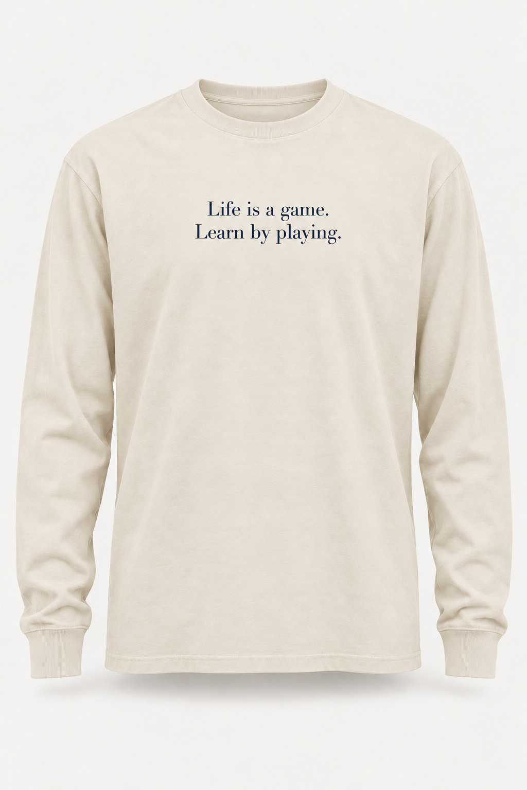 Longsleeve No. 02, Cream / Navy