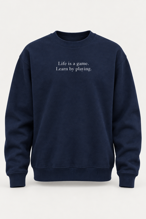 Crewneck No. 01, Navy / White