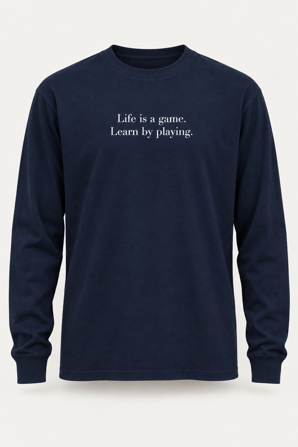 Longsleeve No. 02, Navy / White