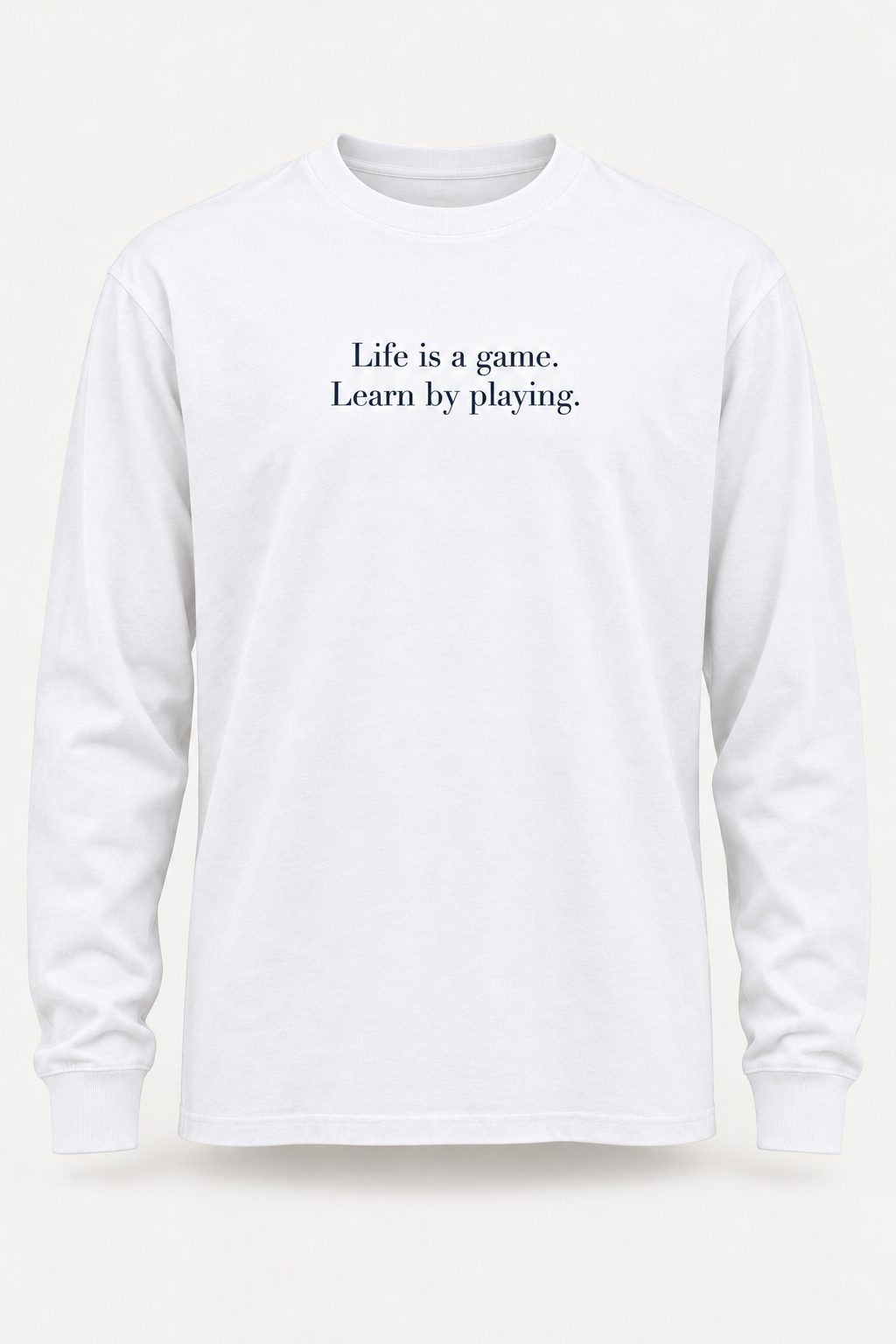 Longsleeve No. 02, White / Navy